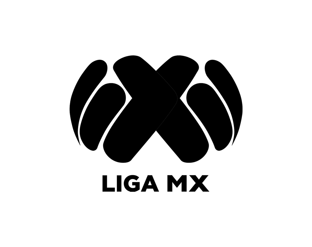 Logotipo oficial de la Liga MX de México en color negro con diseño de balón estilizado y la "X".