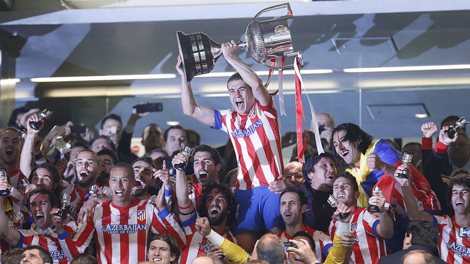 Atlético de Madrid celebrando un título en el Civitas Metropolitano