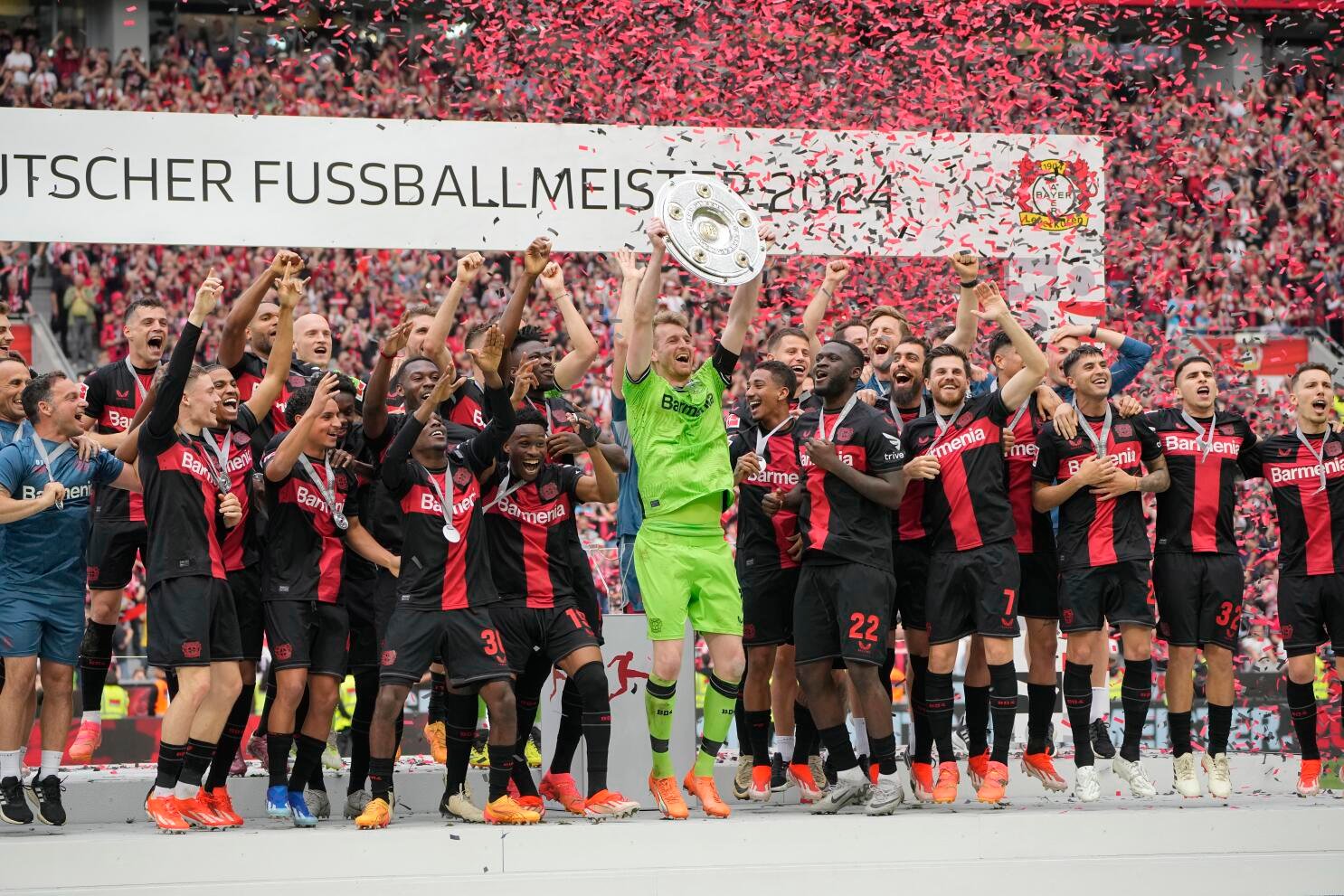 Leverkusen Imagen de la Bundesliga alemana, la liga del Bayer Leverkusen campeón