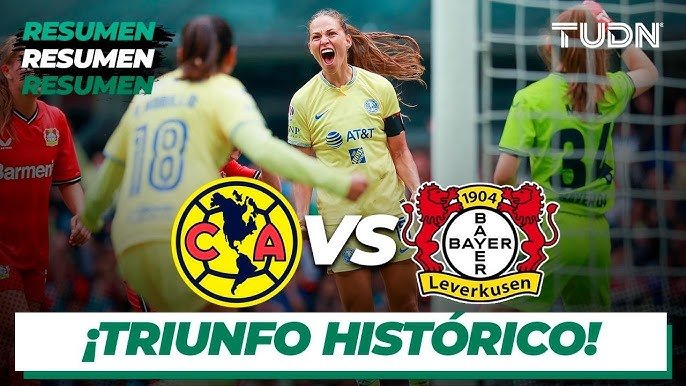 Club América y Bayer Leverkusen se van igualados 1-1 Club América vs Bayer Leverkusen en partido internacional, resultado 1-1
